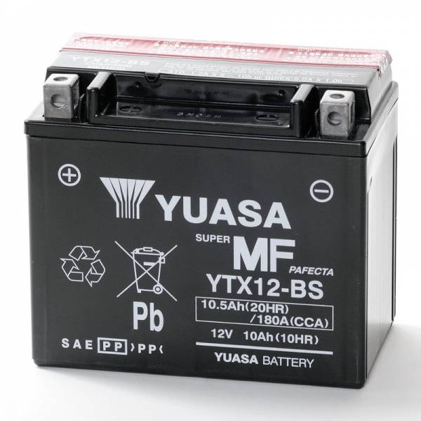 ExpertPower YTX12-BS Replacement Battery - 12V 10Ah AGM, 210 CCA For Motorcycles & Powersports